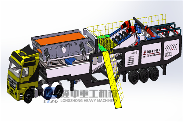 可移動的洗沙生產線：附帶壓濾機方便快捷